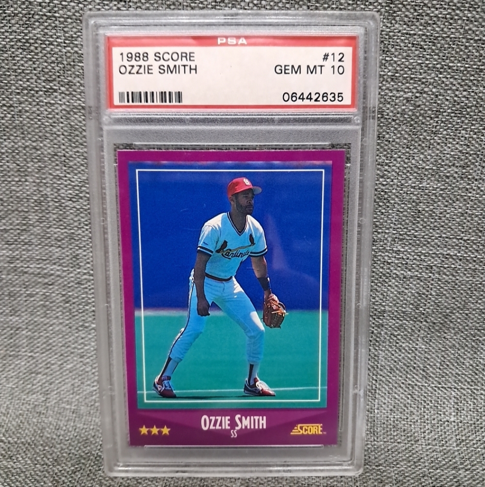 1988 Score Ozzie Smith #12 PSA GEM MT 10 St Louis Cardinals Baseball Card